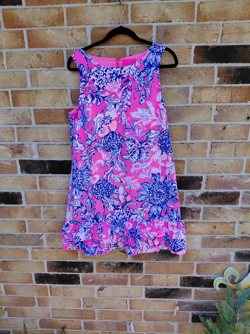 Lilly Pulitzer Pink and Blue Floral Dress#(C17)